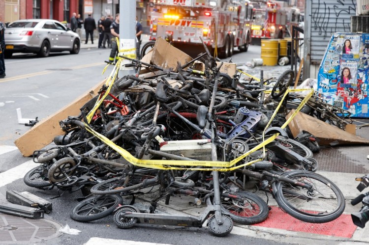 纽约市2个月内因电动自行车锂离子电池引发的火灾数量比2019年全年还要多FDNYCH