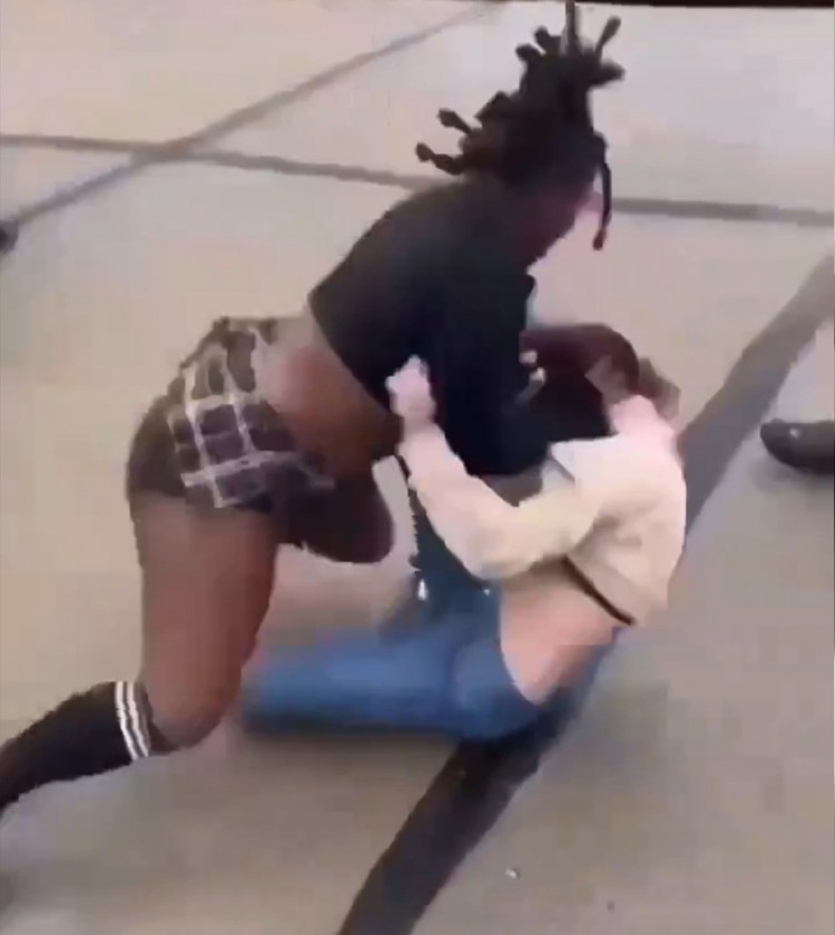 Cruel attack on teenage girl captured on video